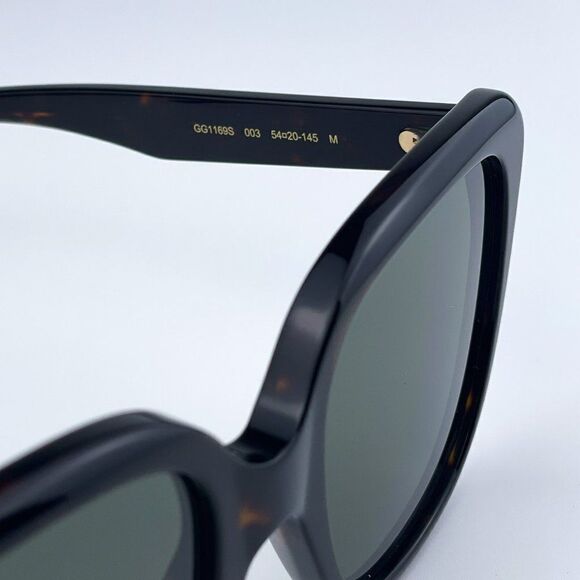 SALE! NEW Gucci GG1169S 003 Havana Green Square Oversized Women Sunglasses main image 11